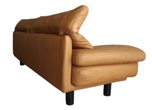 Camel leather sofa