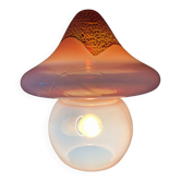 Lampe de table champignon en verre Signé Murano Vetri Italy 70's mushroom l