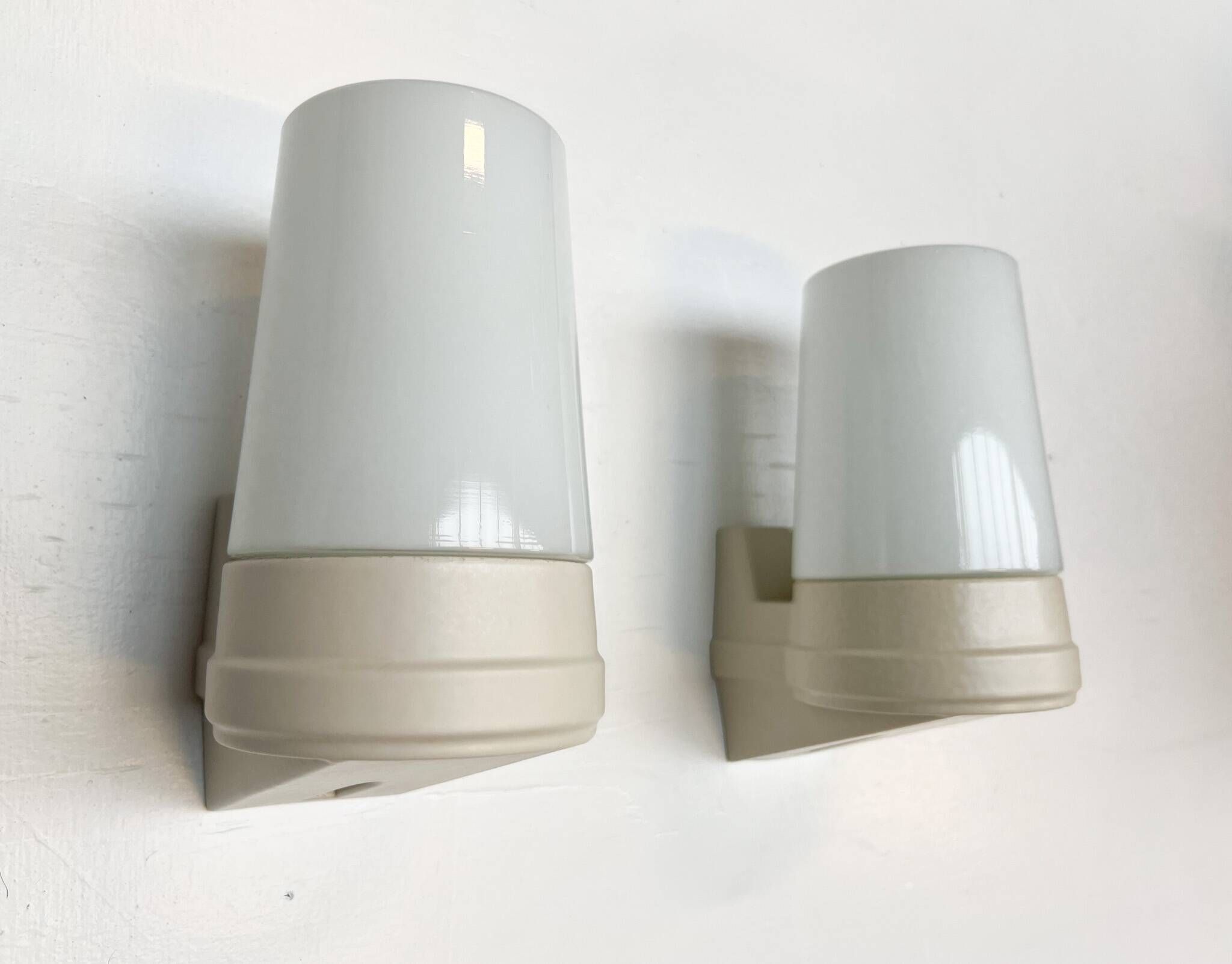 Set of glass wall lamps by Sigvard Bernadotte for Ifö, 1960’s