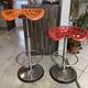 Orange tractor stool, pivoting adjustable mower, Fermigier Mirima 70.