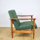 GFM-142 armchair, design by Edmund Homa from the 70s, green boucle - 2 pieces available