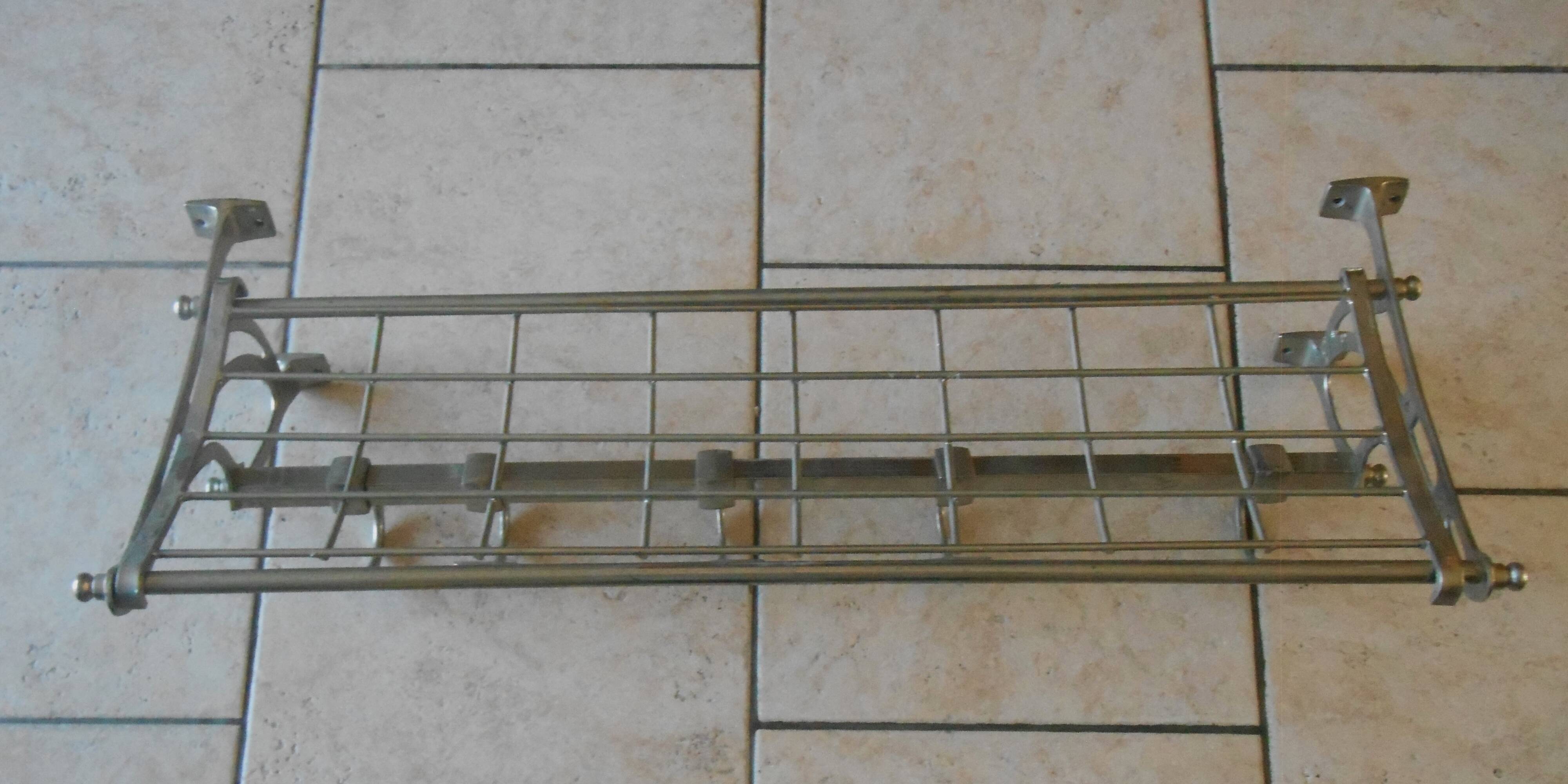 Vintage stainless steel coat rack