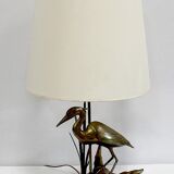 Brass table lamp, "the heron" – 1970