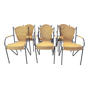 Chaises en osier par