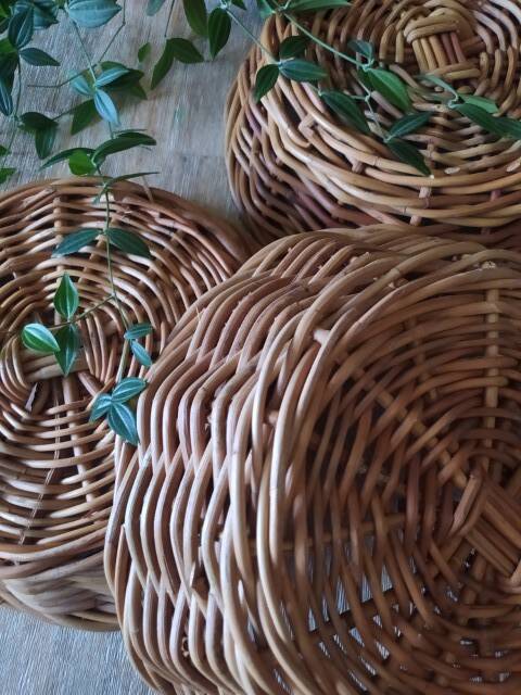 Vintage woven wicker basket