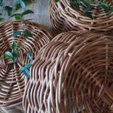 Vintage woven wicker basket