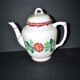 Sarreguemines coffee pot, Colmar polychrome decoration, bamboo shape, 1930.