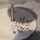 Vintage cake stand in Berry porcelain (CNP) - Violet decoration