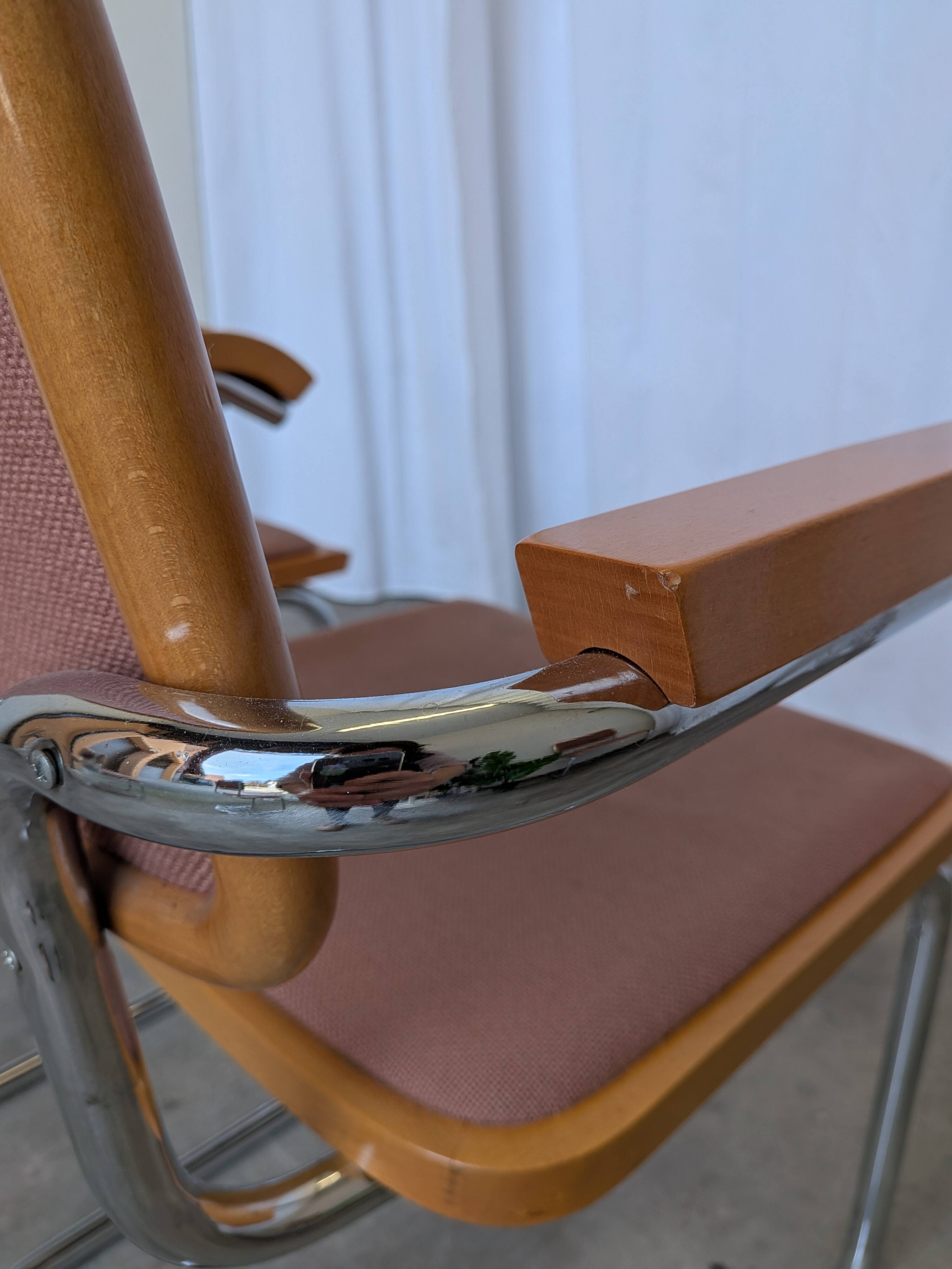 Pair of Vintage Cesca Style Cantilever Armchairs by Bene Austria