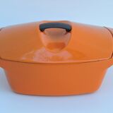 Enamelled cast iron casserole Le Creuset 4L5 designed by Raymond Loewy Vintage