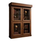 Vitrine/armoire vintage robuste en bois