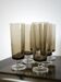 6 flûtes à champagnes en verre fumé 1970 - Luminarc