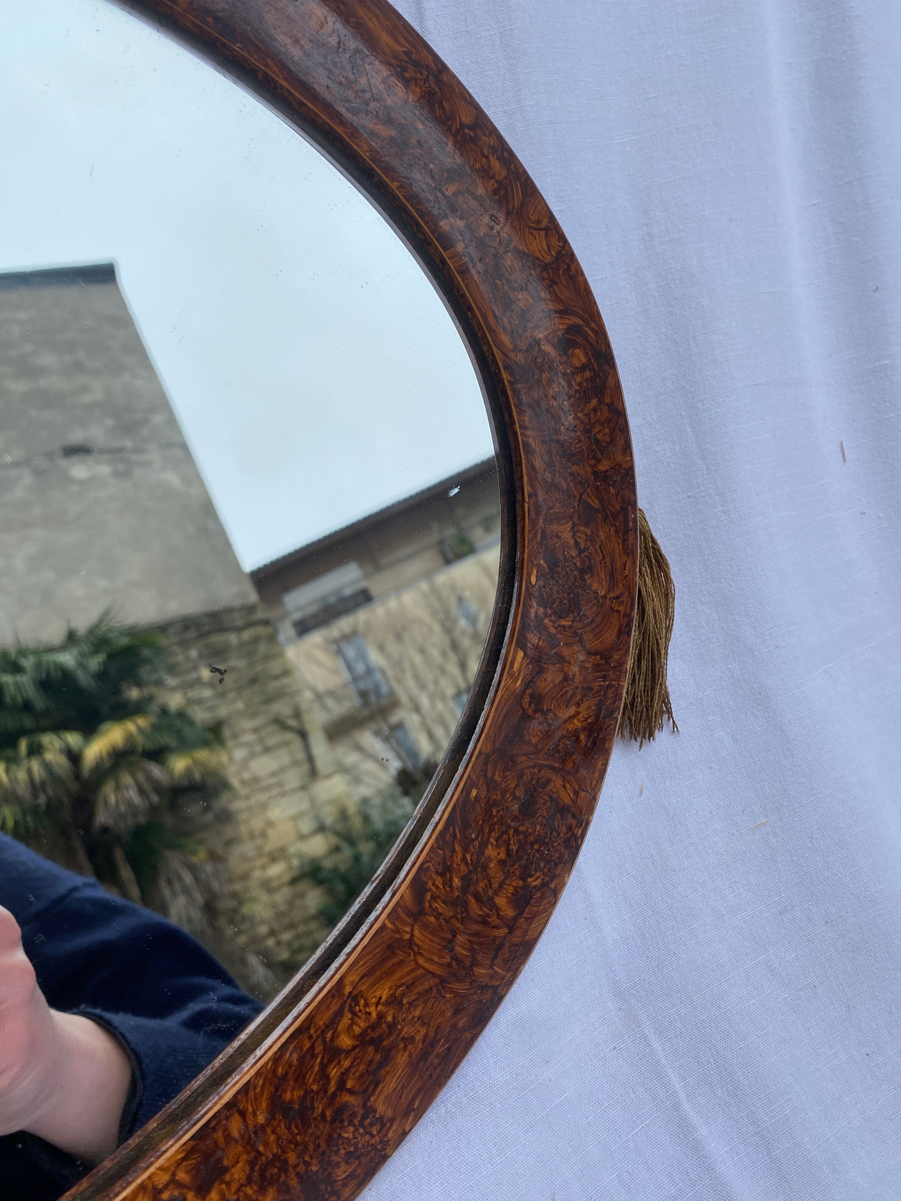 Oval mirror art deco era