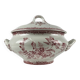 Soupière Sarreguemines, modèle "Fontange", rouge, 1918-1950