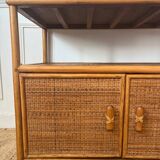 Bamboo and rattan sideboard, 1980s