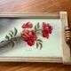 Art deco tray 1930 flowers