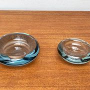 Set of 2 Danish glass bowls from the mid-century by Per Lütken for Holmegaard, 1960s.
