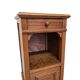 Antique French Oak Bedside Table With Marble Top, early 1900s
