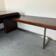 Vintage Danish design mid century wood steel Sibast executive desk