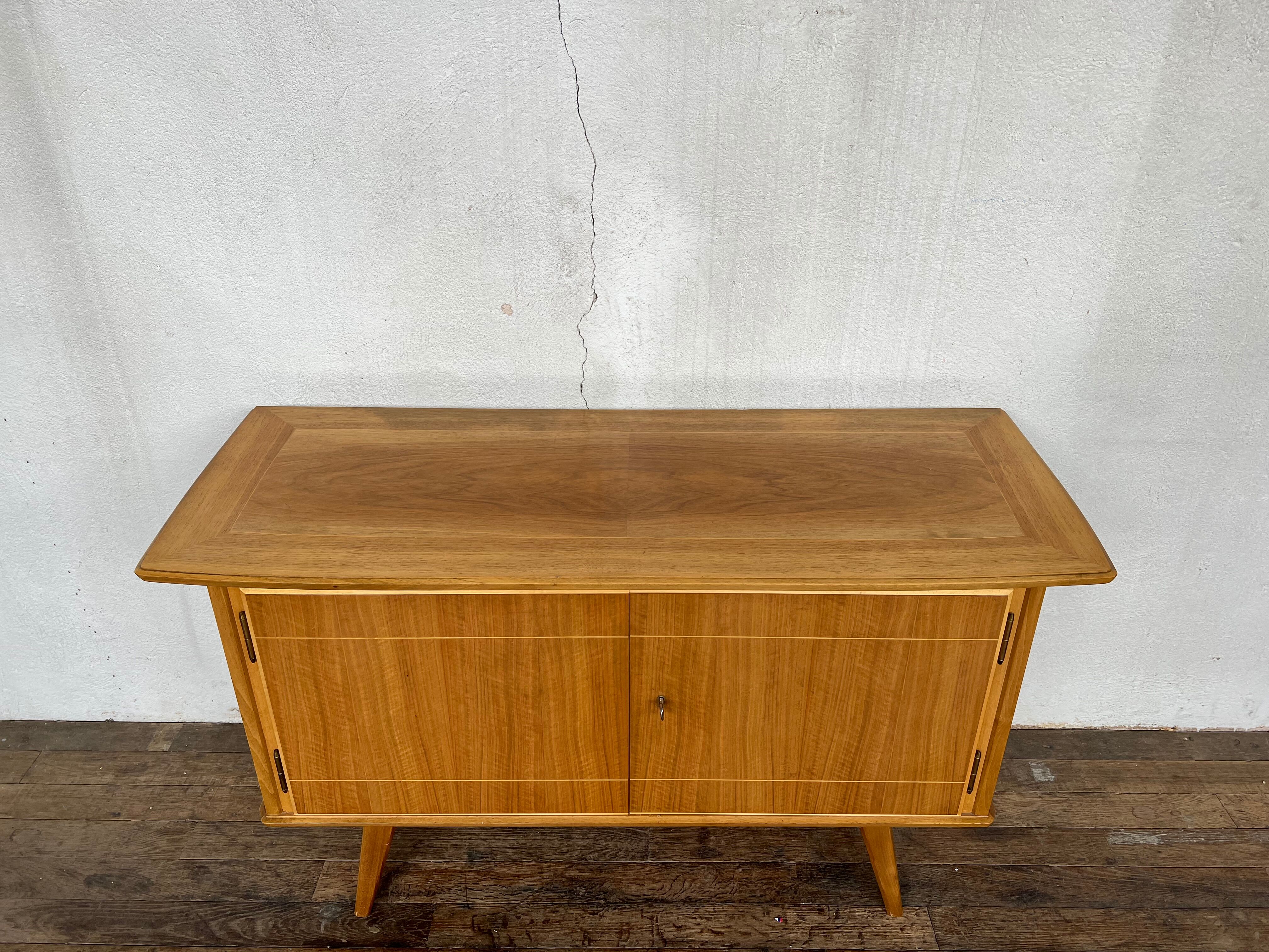 Scandinavian enfilade, tv stand feet vintage compass 1960