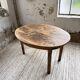 Oval walnut farmhouse table