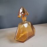 Art Deco liqueur carafe in amber glass
