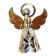 Vintage Swedish metal angel candlestick