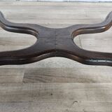 Walnut coffee table with crossed legs