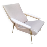 Dezza D.153.1 Armchair in Two-Tone Leather by Gio Ponti for Molteni, 1990s