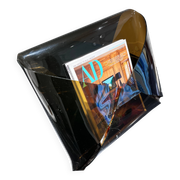 Plexiglass magazine rack, circa 1970