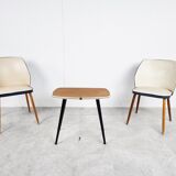 Pair of Vintage armchairs with table, 1960's Belgium