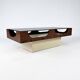 Vintage Space Age Coffee Table with Smoke Glass Table Top, 1960s