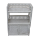 Library, small furniture, rattan, Wicker, woven white, vintage 1970