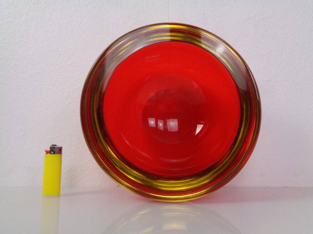 Large Formia Murano Glass Bowl by Mian Giulano, Italy, 1960s