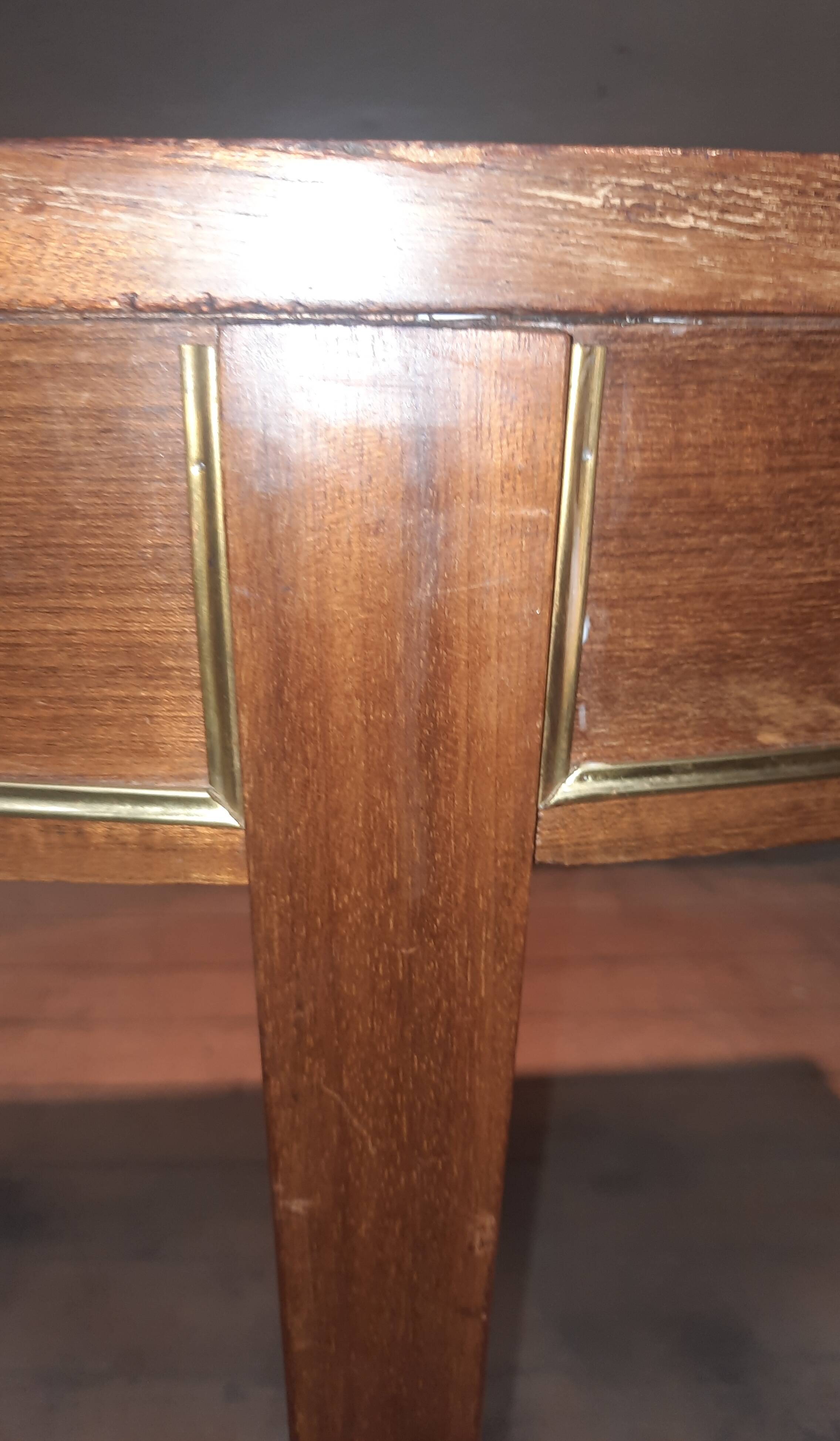 Louis XVI style console in mahogany.