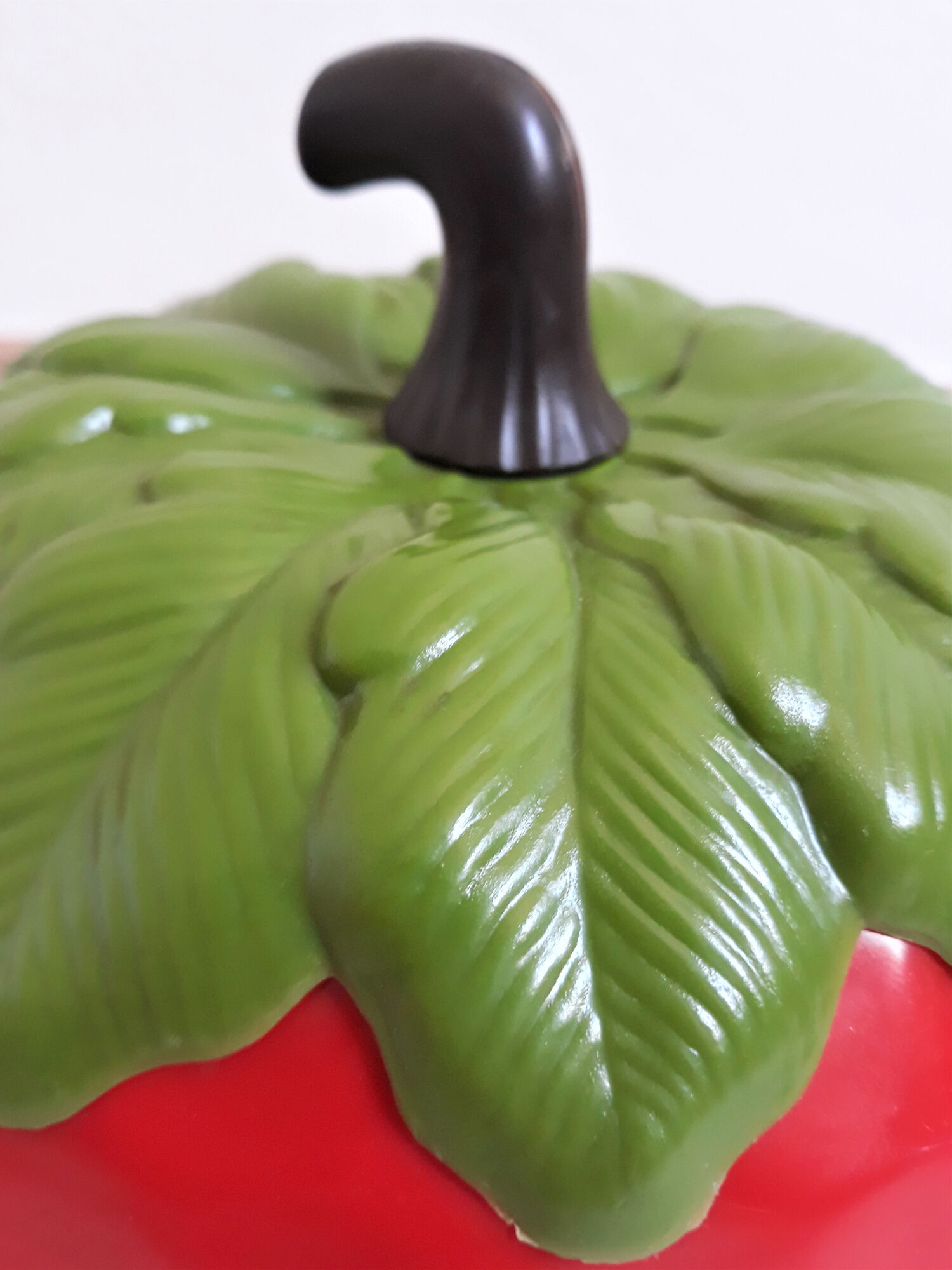 Red strawberry ice bucket vintage 1970