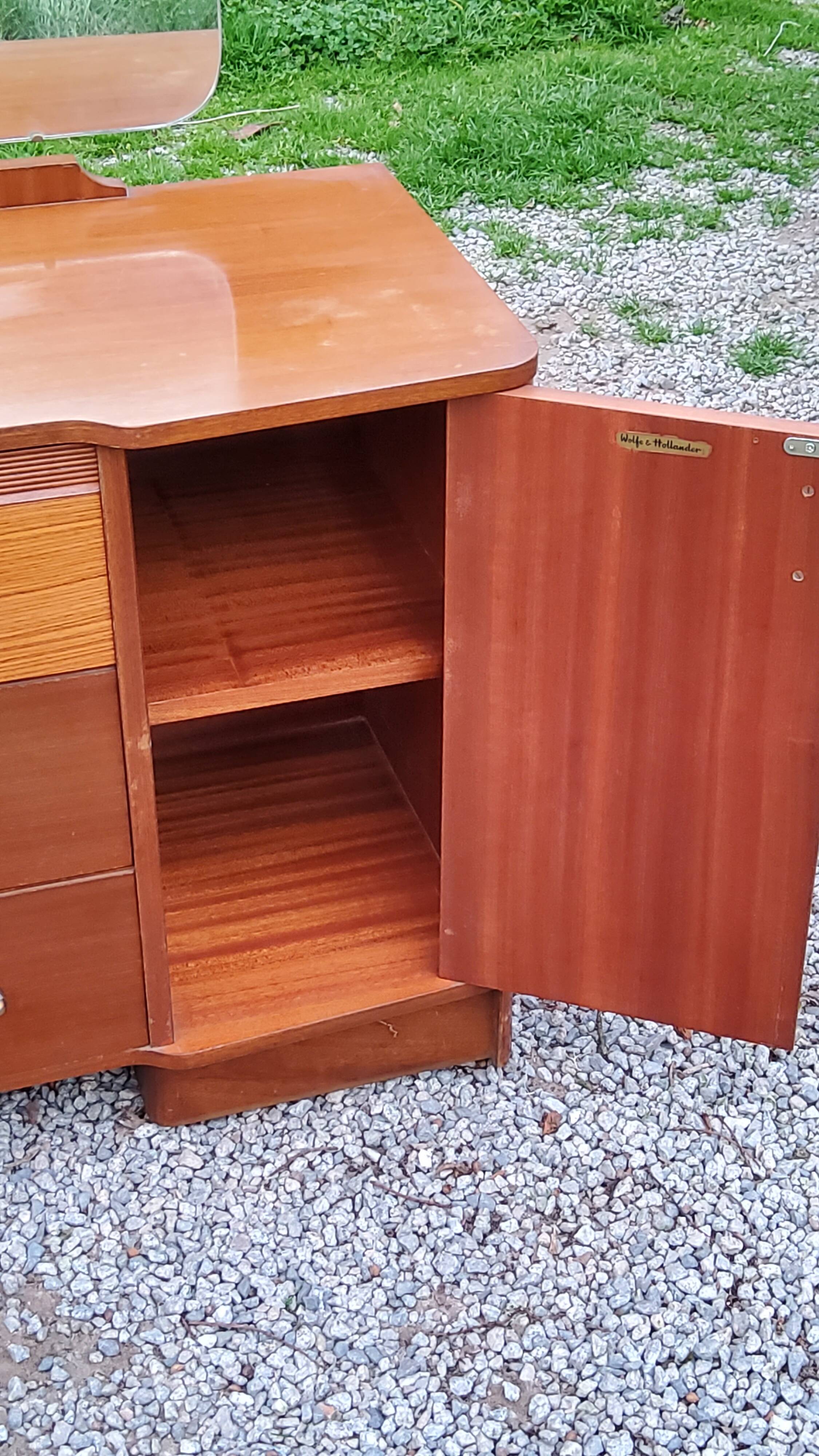 Vintage 1960s mahogany dressing table chest of drawers