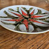 Glazed ceramic wall plate, 1960s