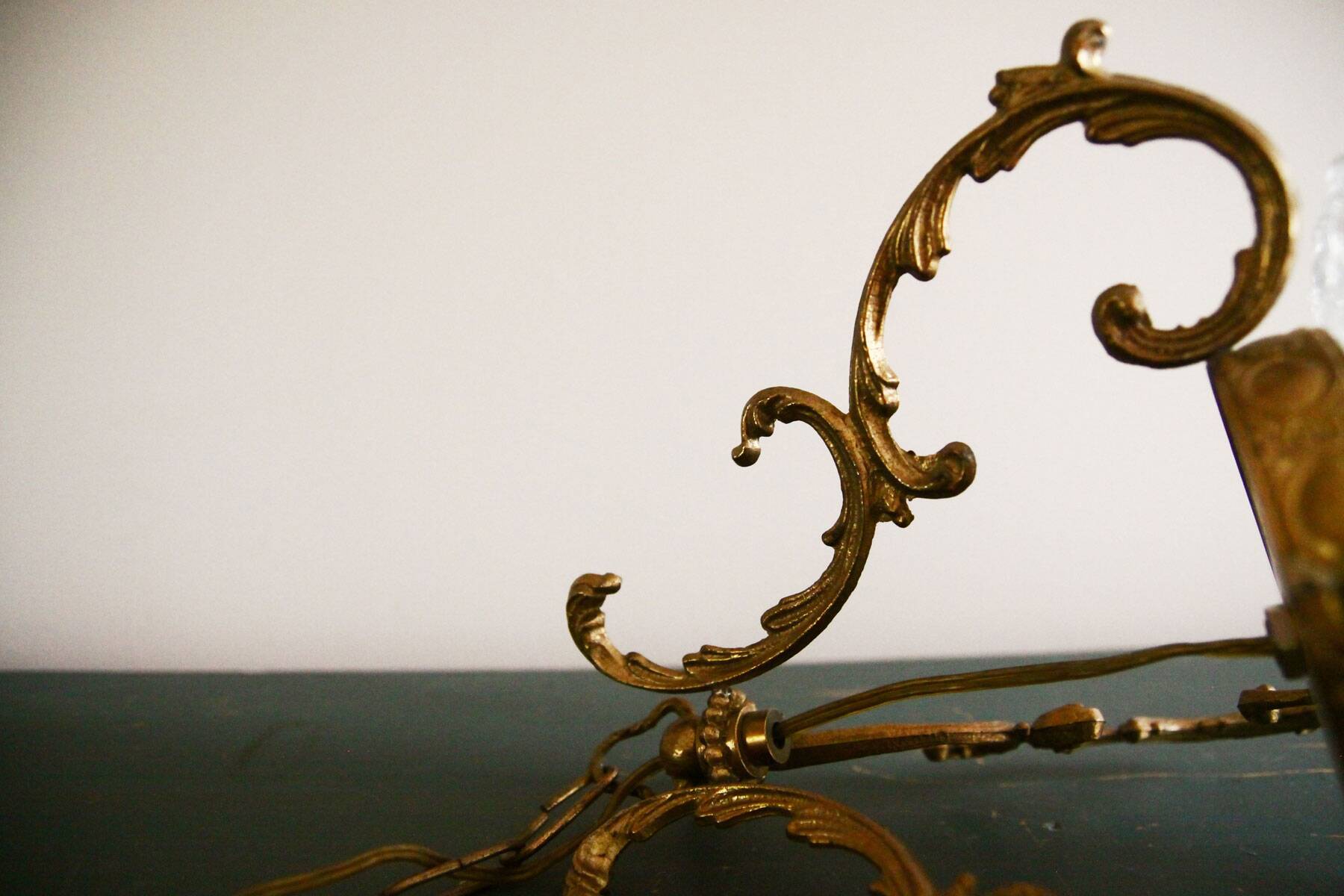 Chiseled glass chandelier
