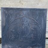 Old fireplace plate poseidon