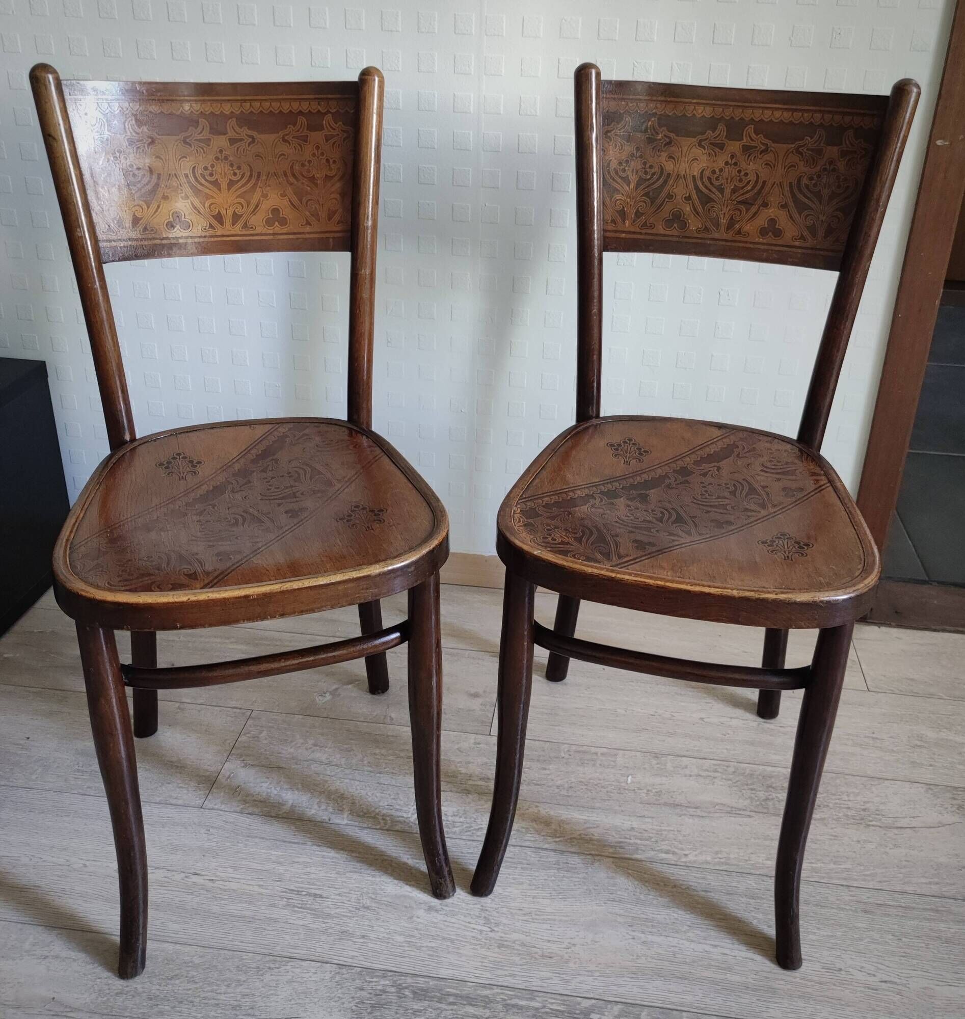 Pair of chairs Jacob & Josef Kohn Vienna 1900/1910 Art Nouveau