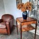 Fauteuil club en cuir , art deco