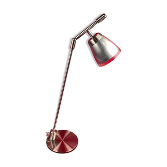 Articulated lamp design brushed steel Aluminor, office, loft, garage, workshop