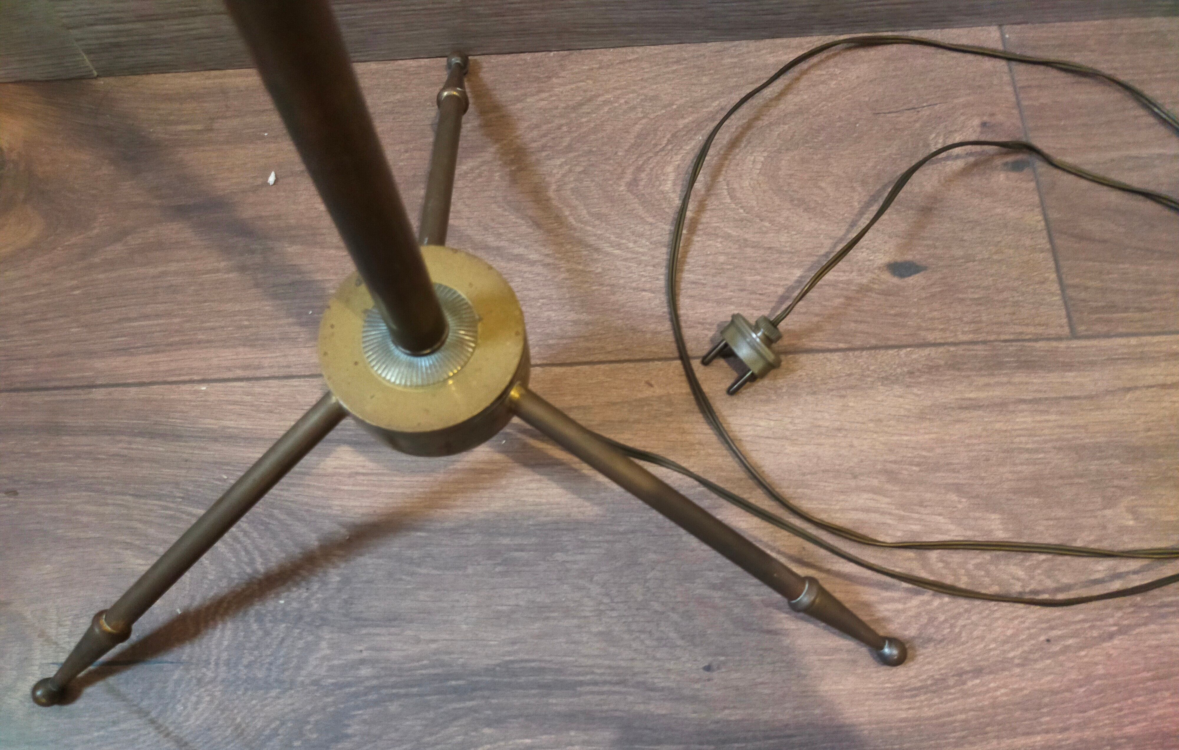 Lampadaire vintage en laiton