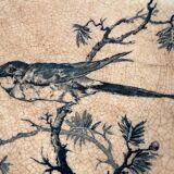 Gien bird-decorated footed cup