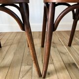 Set of 5 baumann bistro chairs in bent wood stamped xxth