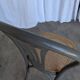 Set of 4 Vintage Gray Thonet Style Dining Chairs with Cane Seat