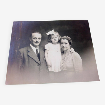 Photographie ancienne portrait de famille France années 1930