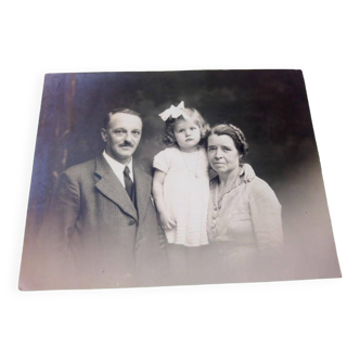 Old photograph of family portrait France 1930s