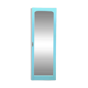 Beveled mirror on turquoise Parisian door